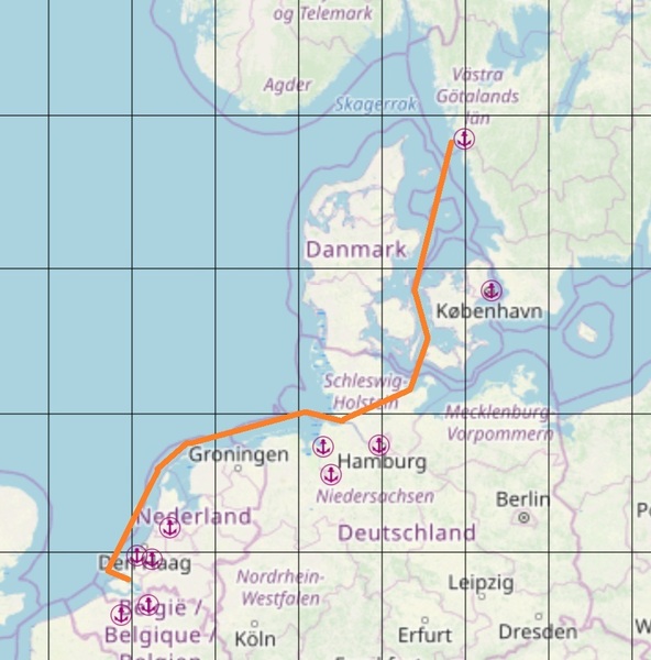 map-gothenburg-to-kortgene